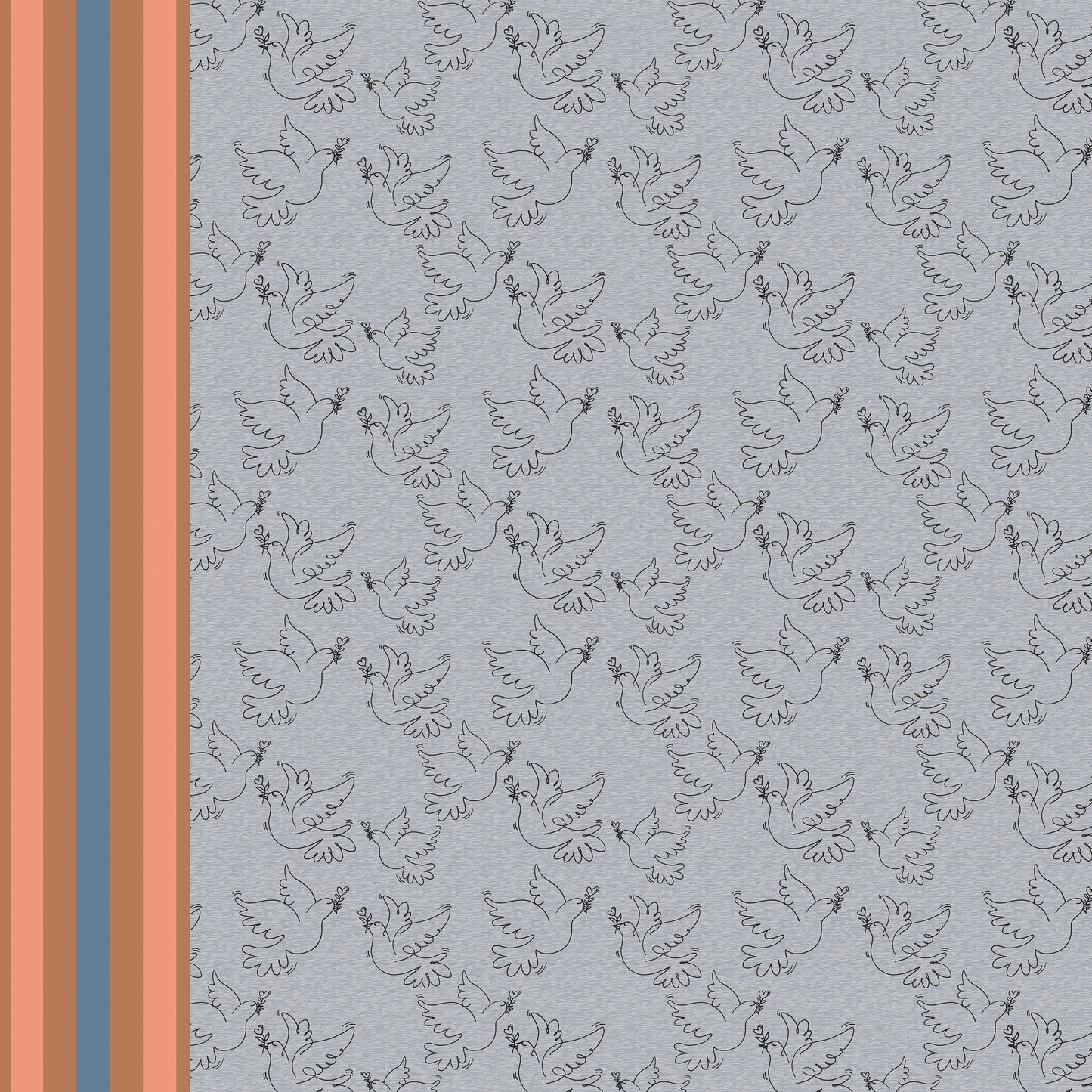 Palomy by Cherry Picking French Terry Friedenstauben in grau und natur Kombistoff