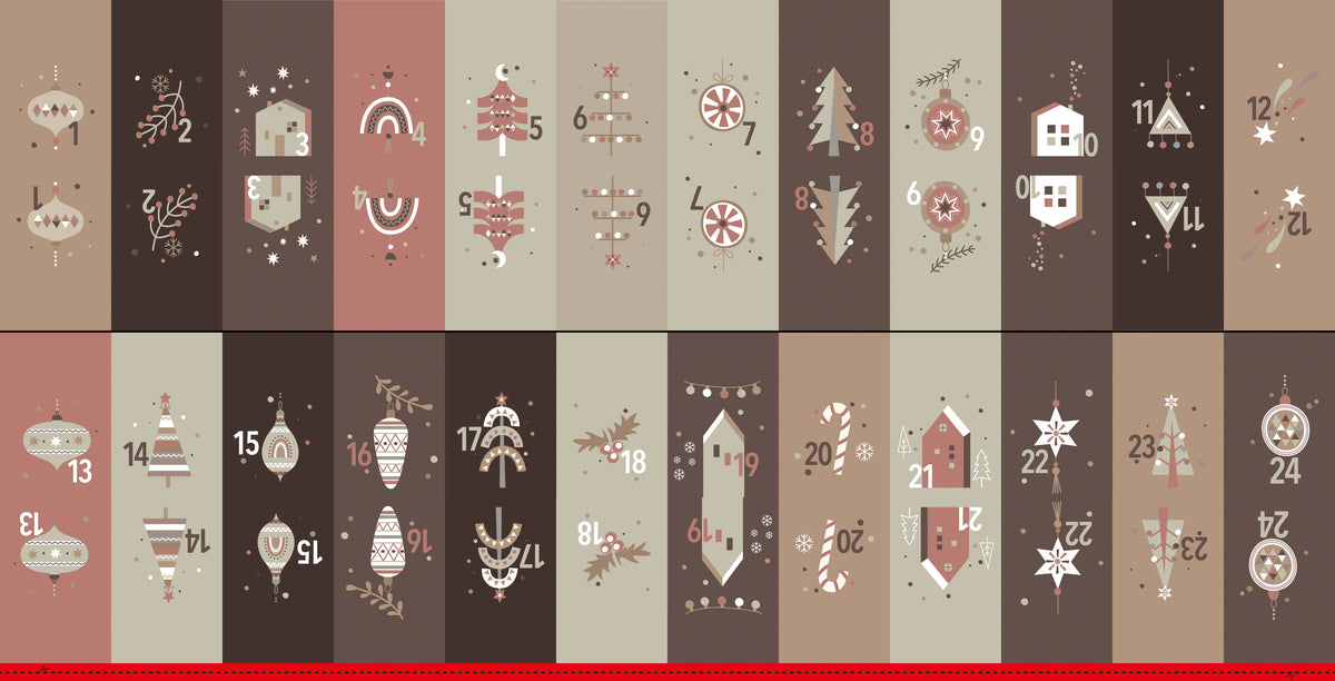 Adventskalender Panel – Baumwollwebware „Weihnachten“ – Swafing