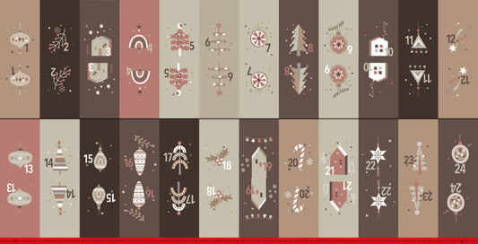 Adventskalender Panel – Baumwollwebware „Weihnachten“ – Swafing