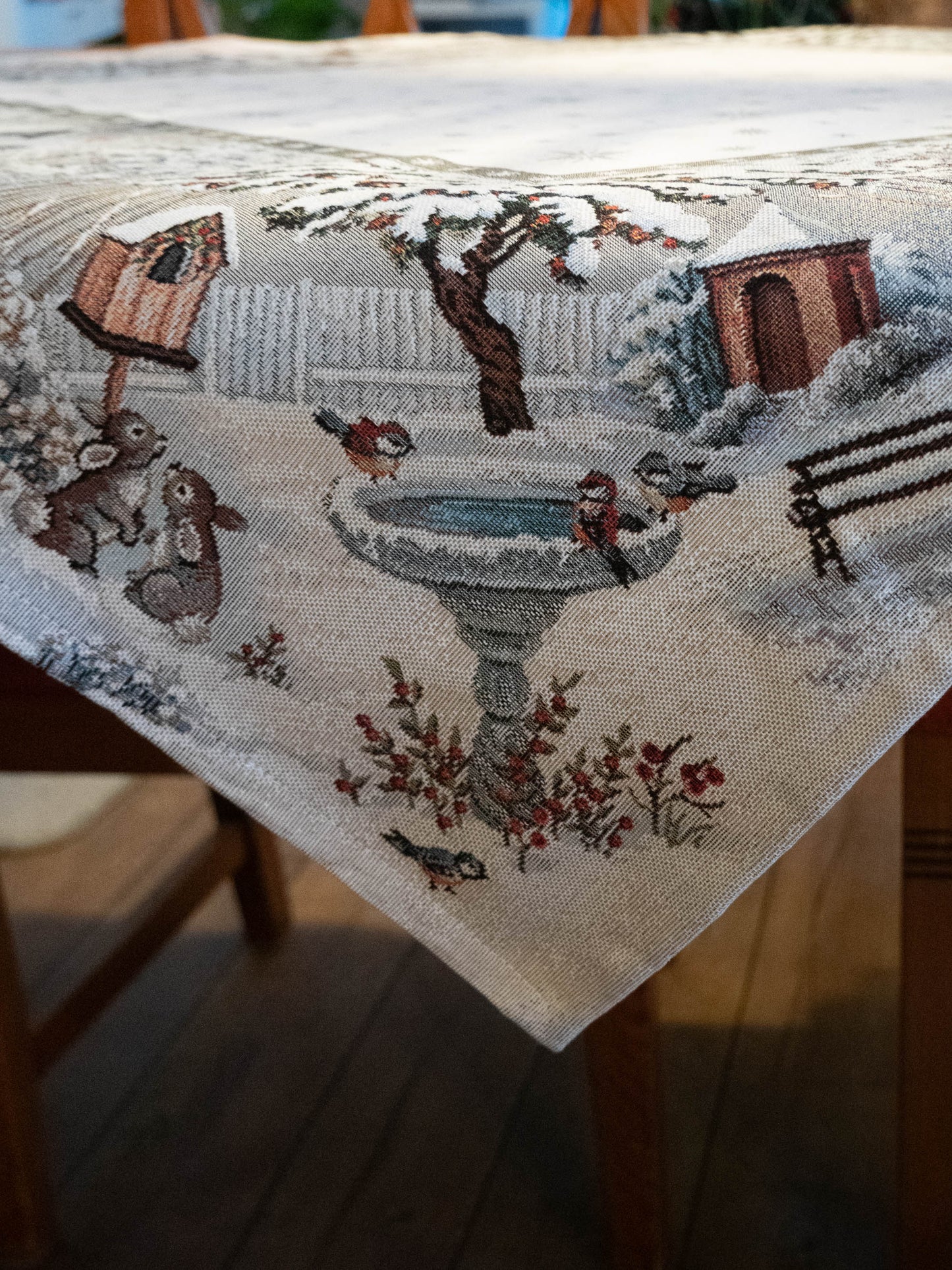 Christmas Table, Tischdecken-Panel Gobelin von Swafing