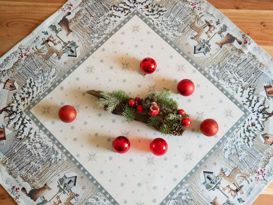 Christmas Table, Tischdecken-Panel Gobelin von Swafing