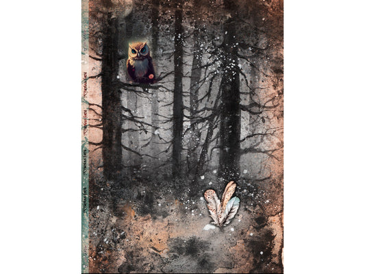 French Terry Panel Digitaldruck Mysterious Forest