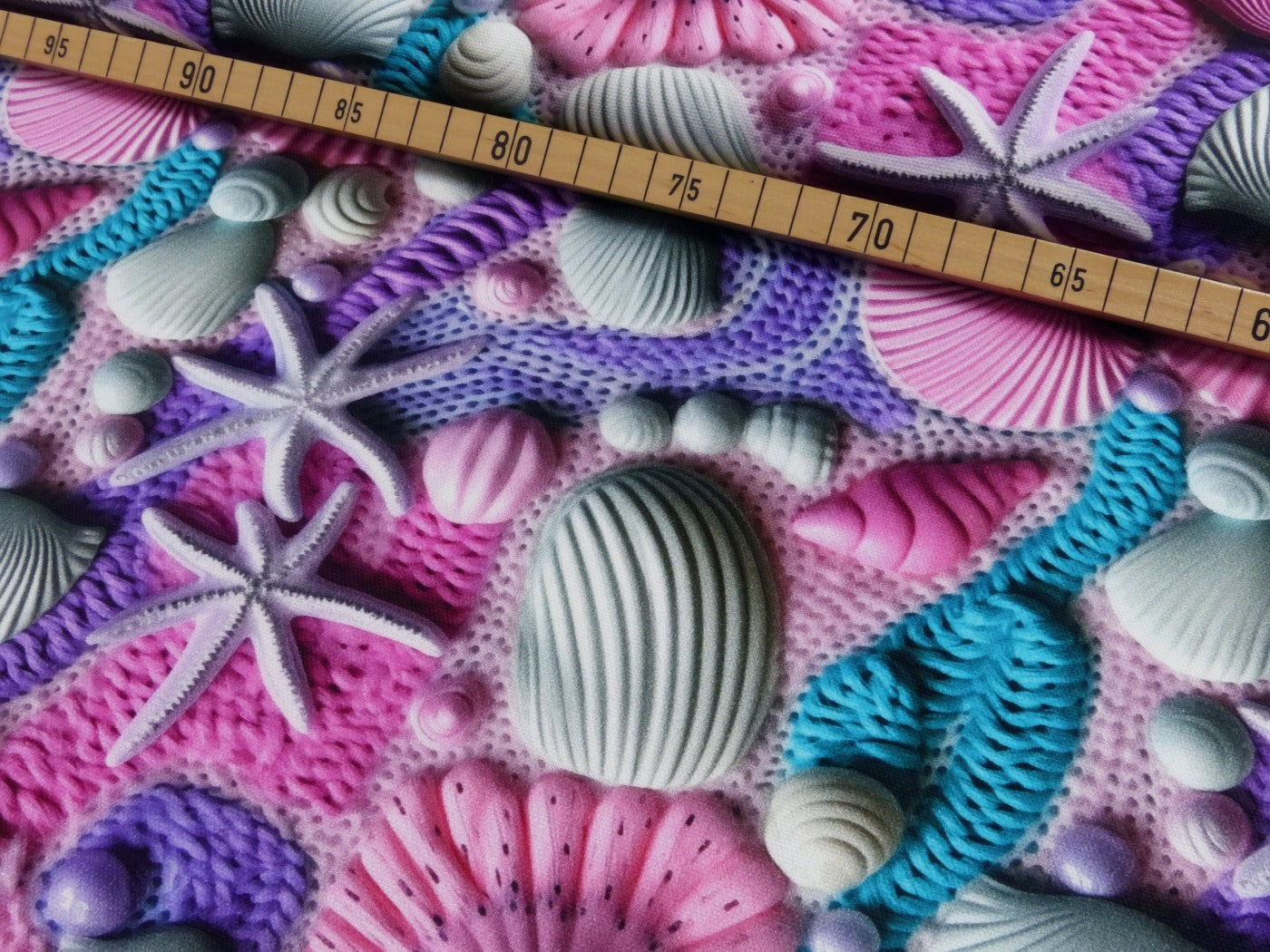 Canvas Digital Druck Muscheln und Seesterne